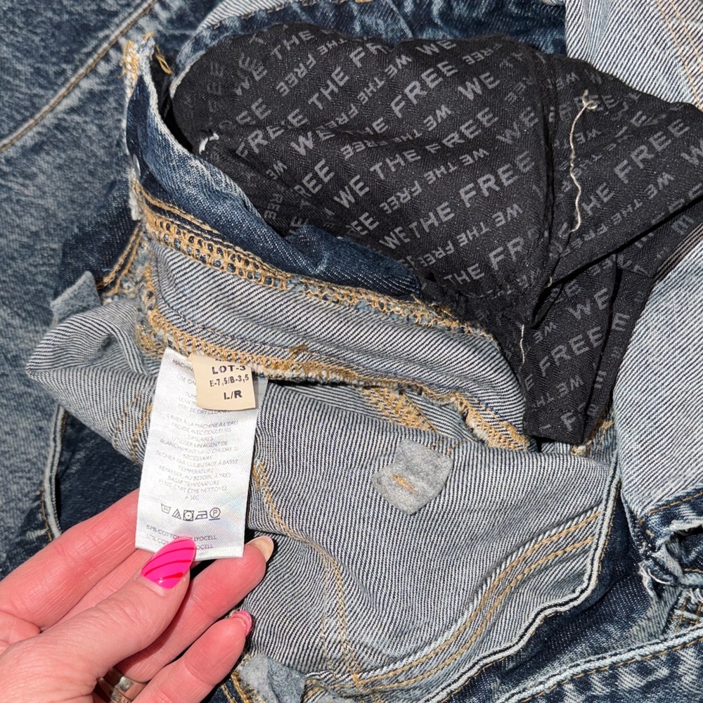 Free People Barrel Jean Overalls Large - Picture 6 of 10